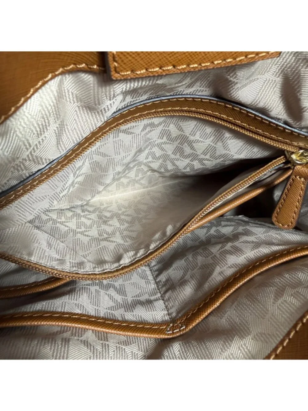 Michael Kors Hamilton Large North South Tote in Brown Saffiano Leather